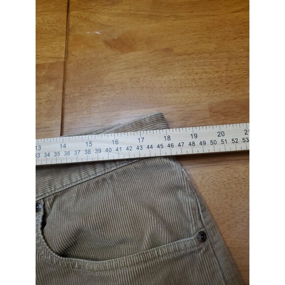 LL Bean Pants Mens 36x29 Tan Corduroy Standard Fit Wide Leg Outdoors Winter Warm - Picture 5 of 10
